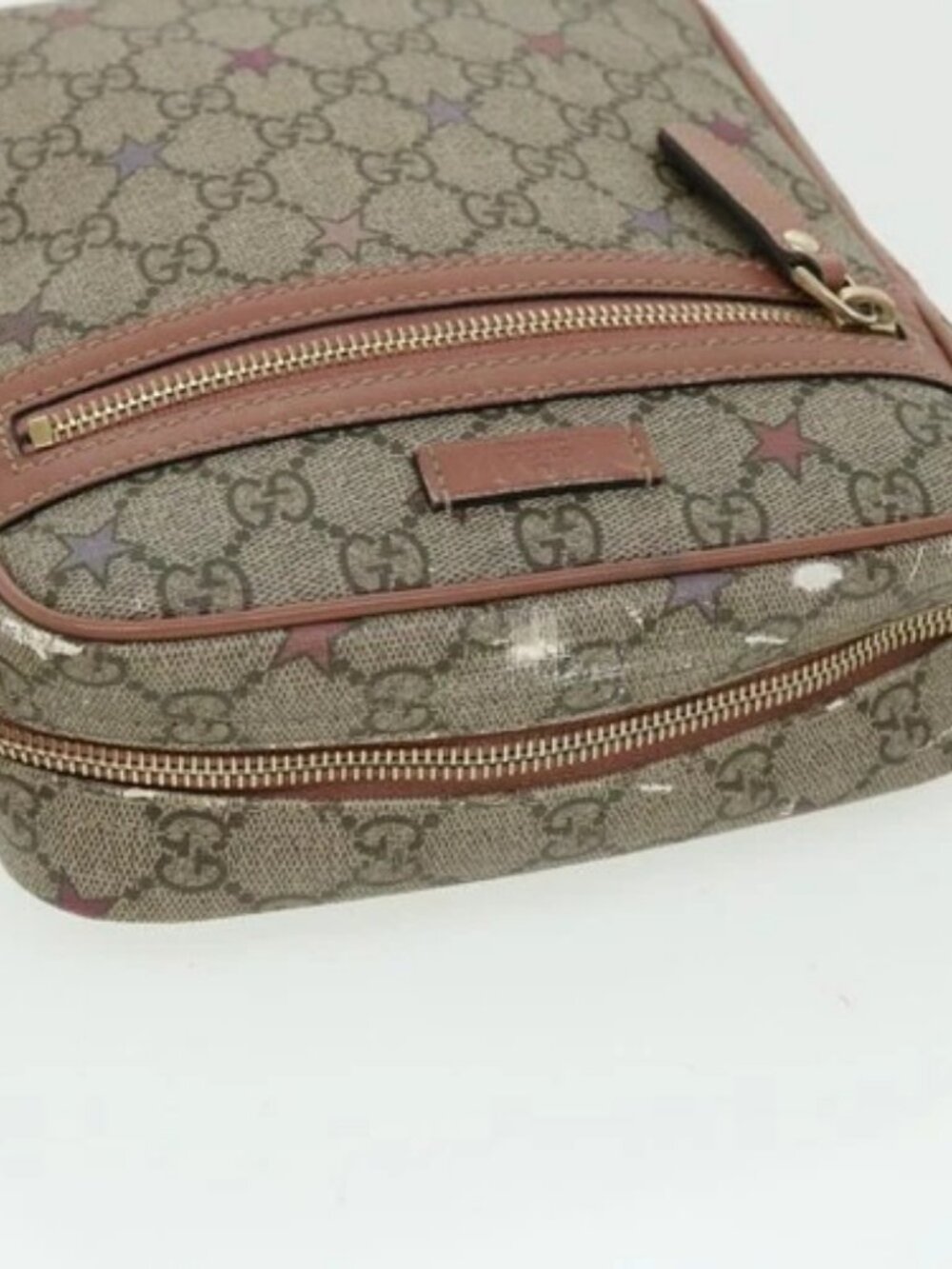 GUCCI GG Canvas Shoulder Bag PVC Leather Beige - Picture 6 of 16